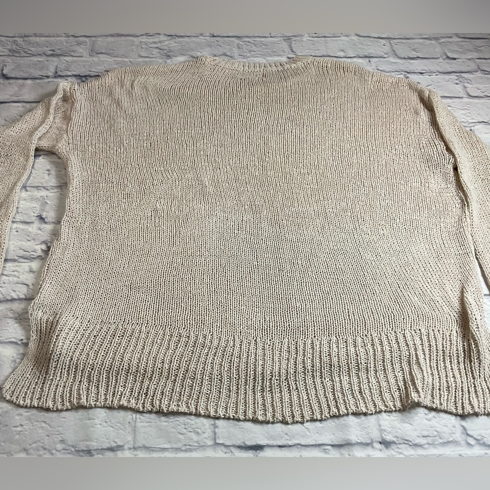 Anthropologie Show Me Your MuMu Anya Cream Knit Sweater. Lightweight. Minimalist - Picture 6 of 7